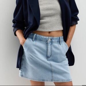 Quince denim mini skirt